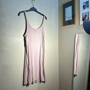 NWOT J. Crew blush pink spaghetti straps knee length dress sz M sleep beach cozy